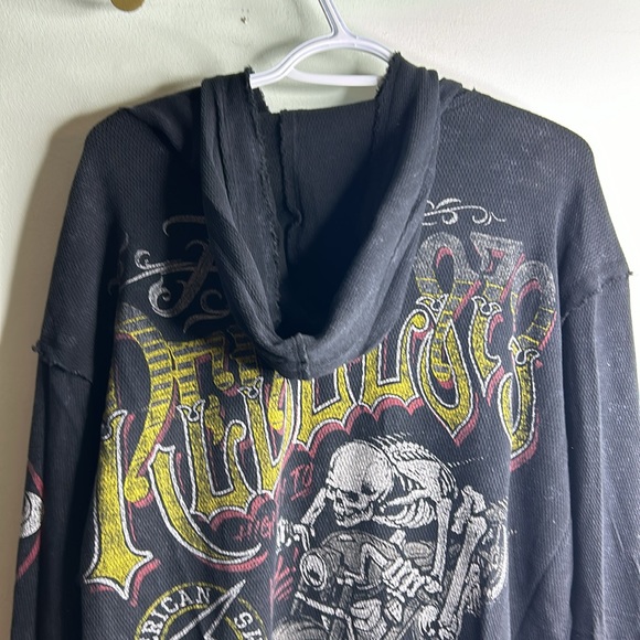 Mens Affliction Reversible Full Zip Hoodie - Picture 11 of 11